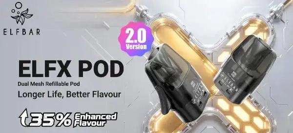 Genuine Elfbar ELFX pods with Prime QUAQ Tech