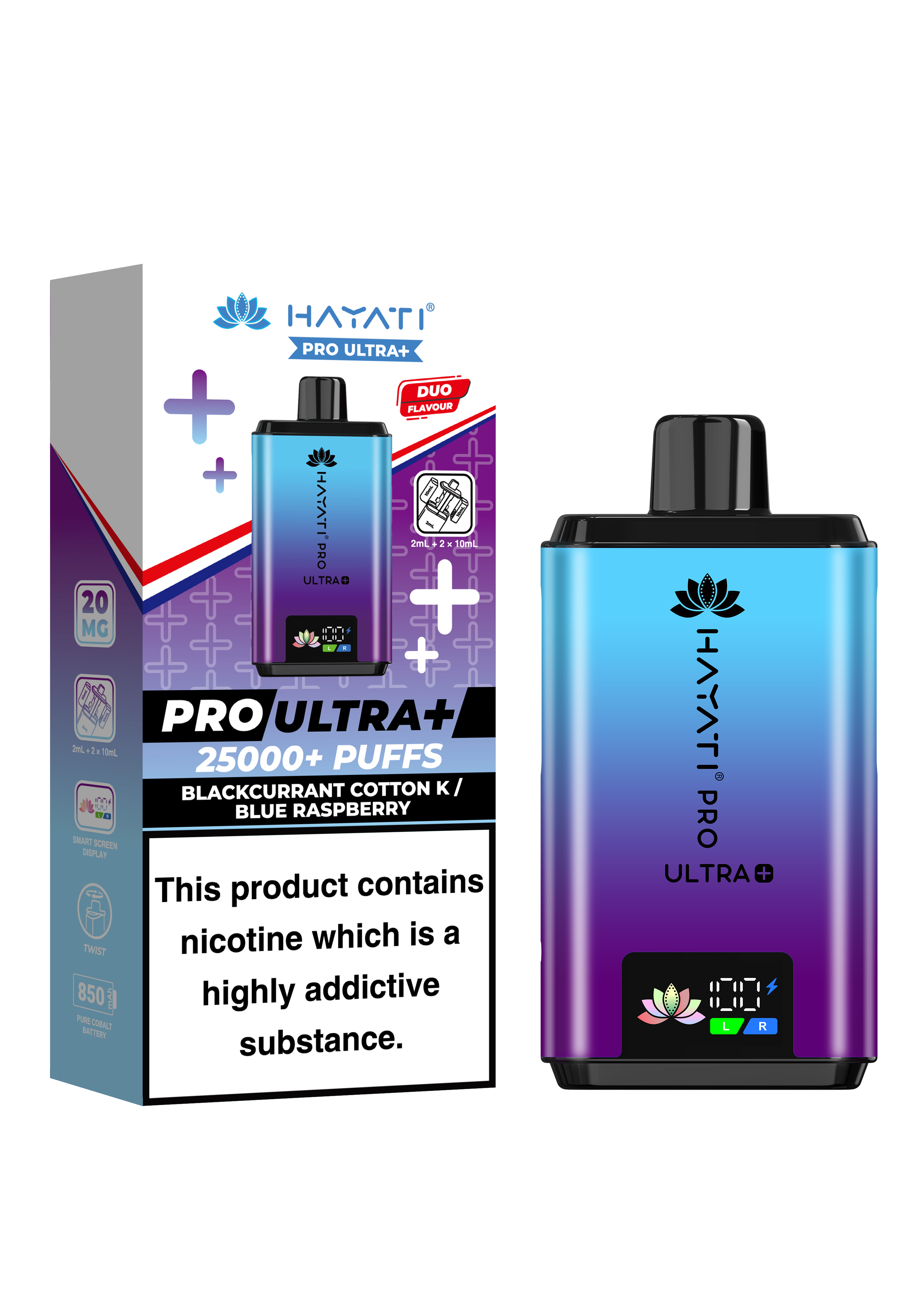 Hayati Pro Ultra Plus 25K prefilled pod kit rechargeable vape