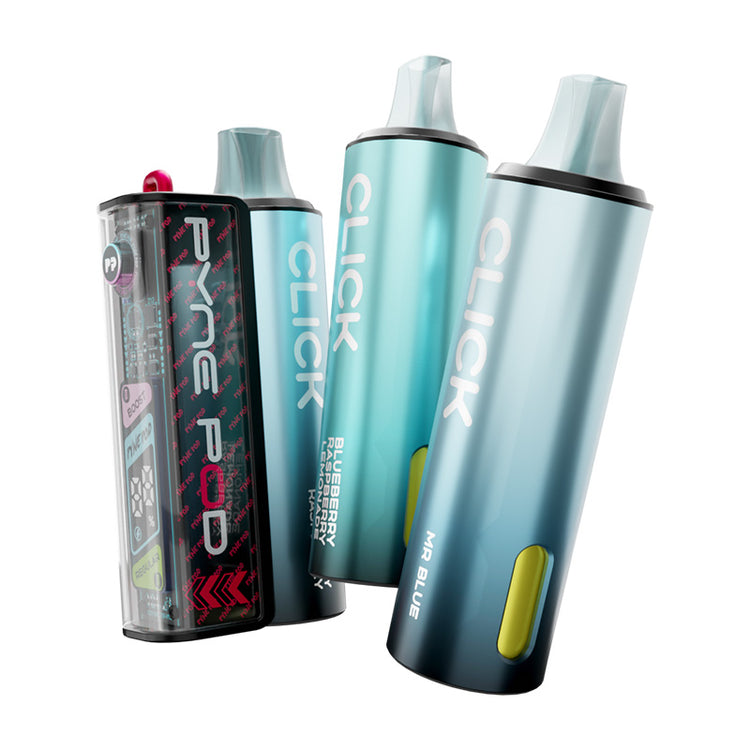 Pyne Pod Click 50K auto-draw vape device with flavour editions