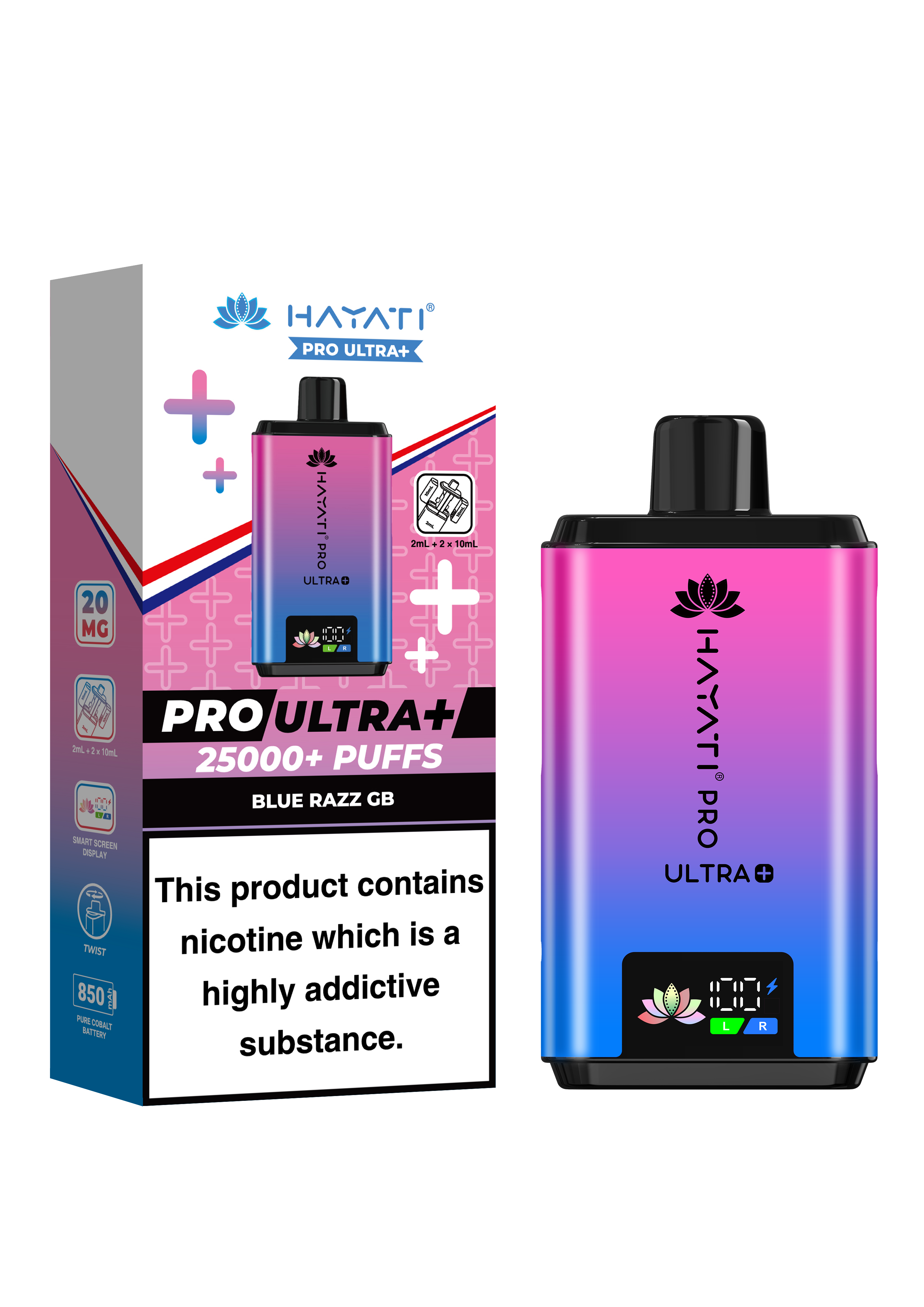 Hayati Pro Ultra Plus 25K prefilled pod kit rechargeable vape
