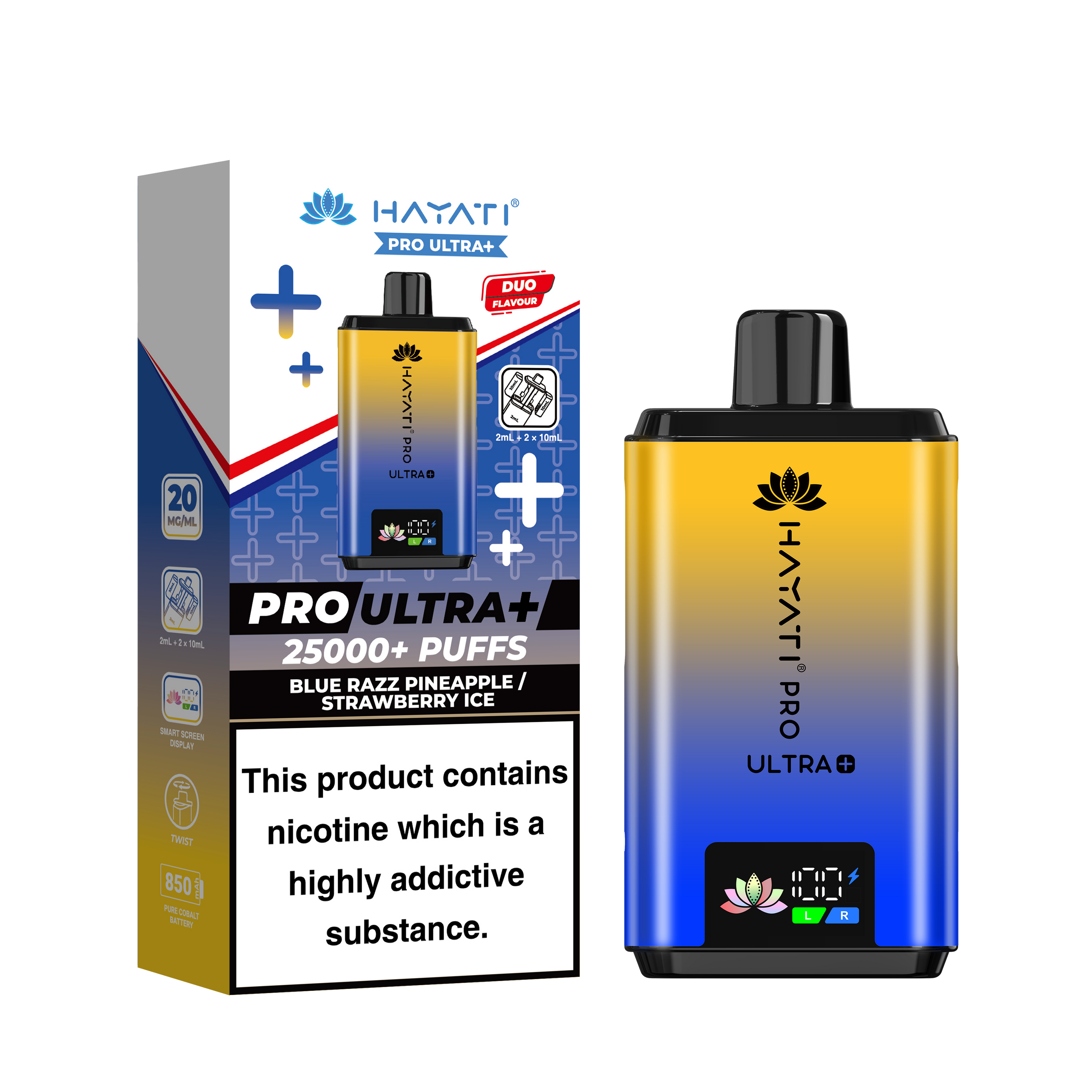 Hayati Pro Ultra Plus 25K prefilled pod kit rechargeable vape