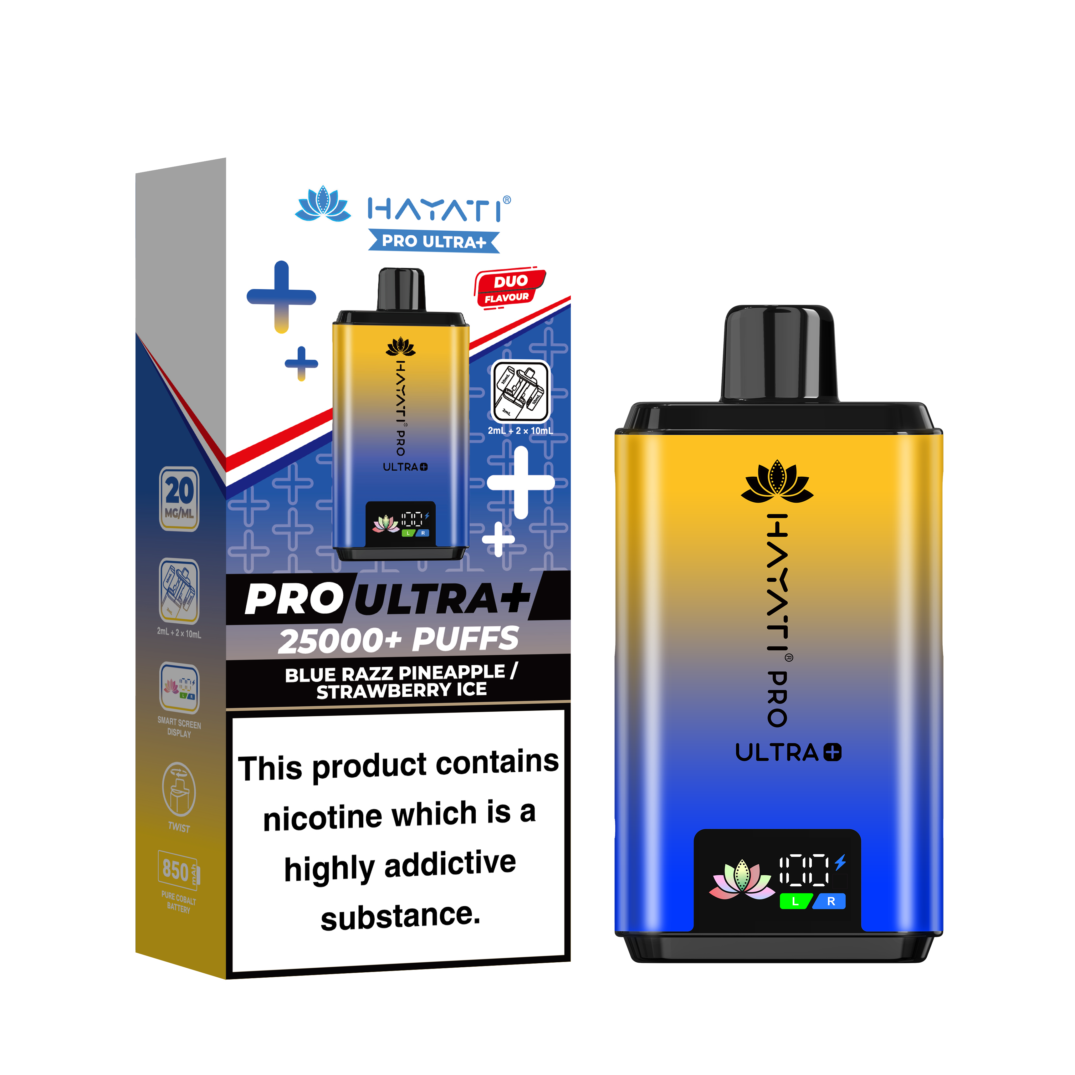 Hayati Pro Ultra Plus 25K prefilled pod kit rechargeable vape