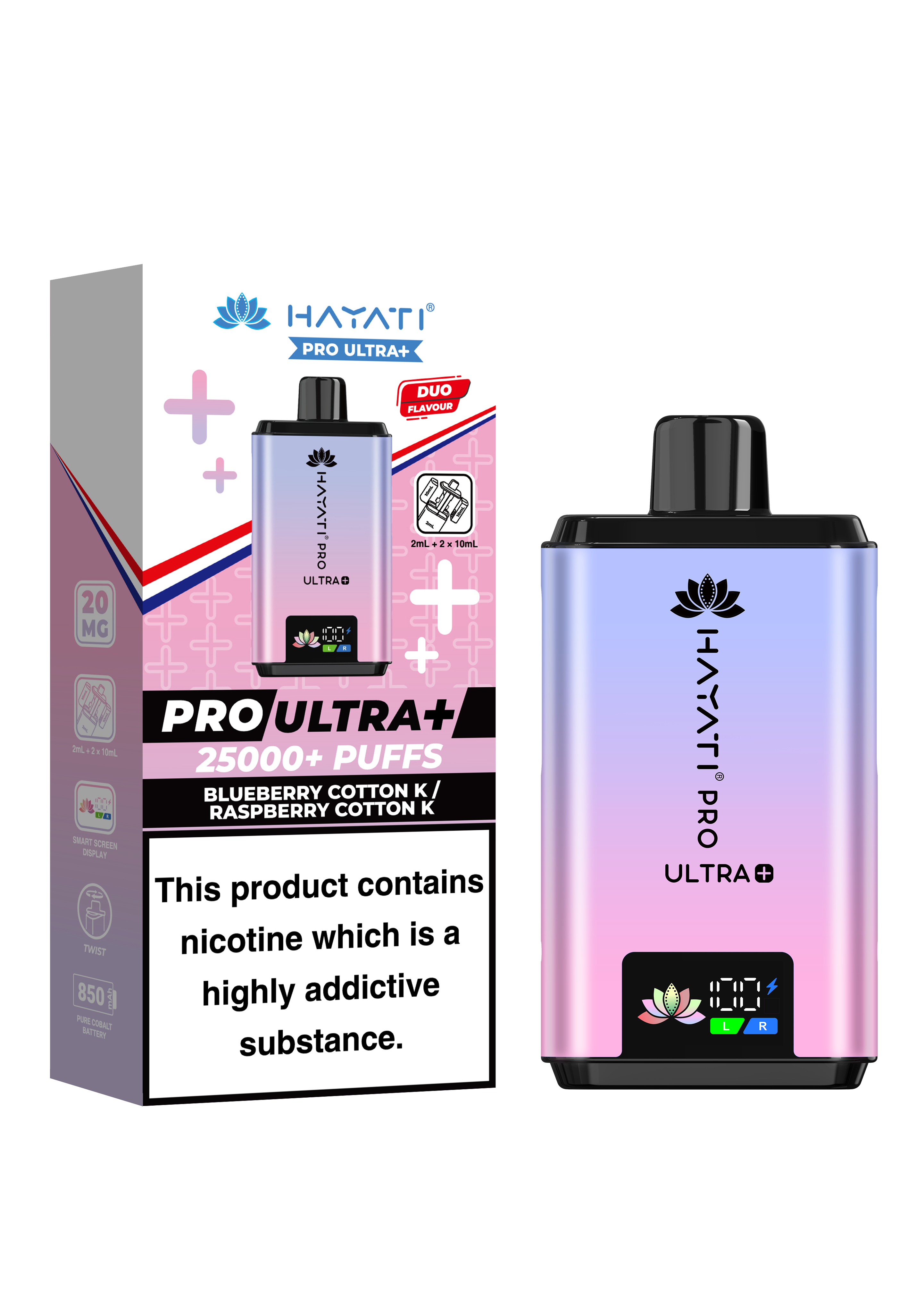 Hayati Pro Ultra Plus 25K prefilled pod kit rechargeable vape