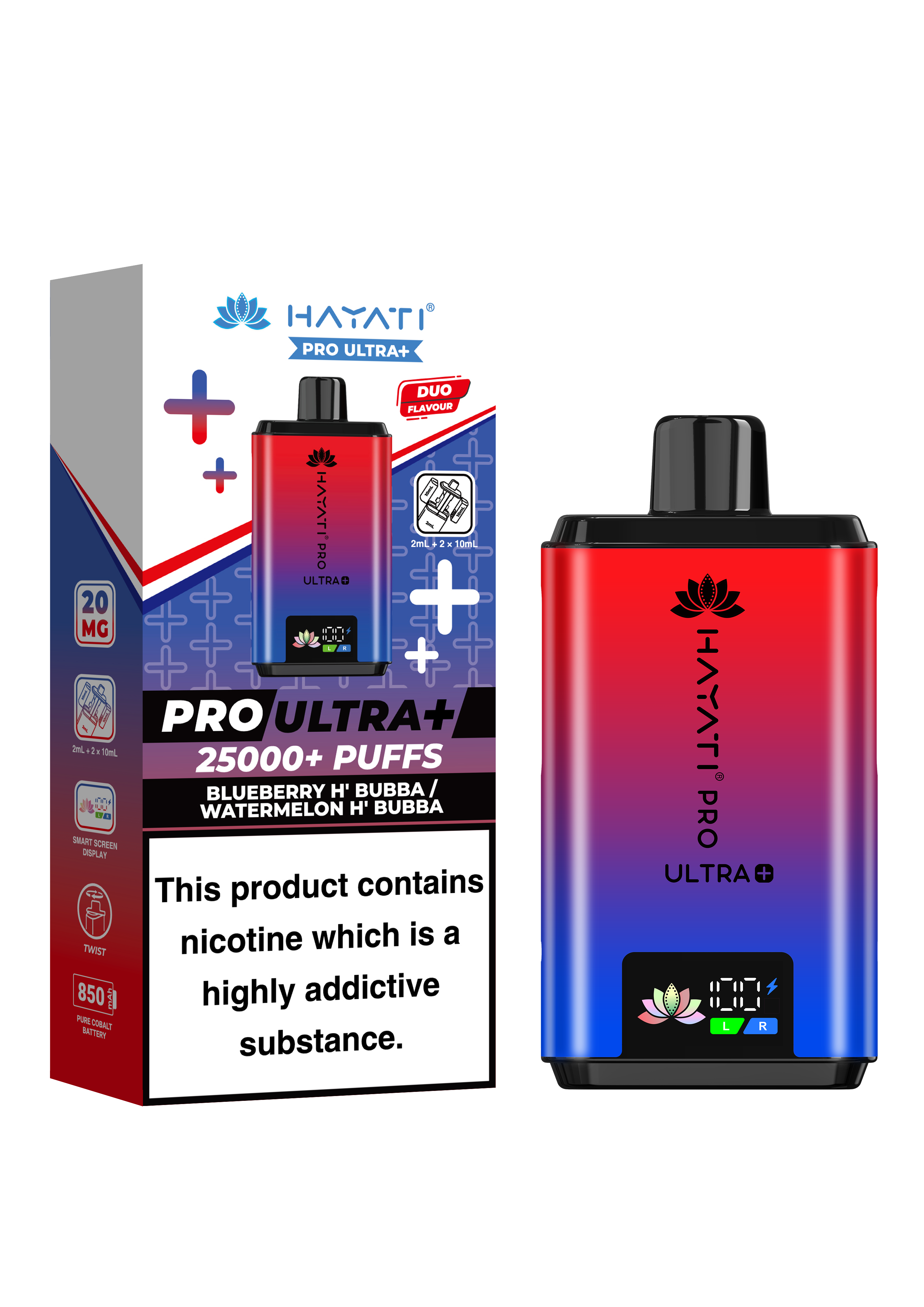 Hayati Pro Ultra Plus 25K prefilled pod kit rechargeable vape