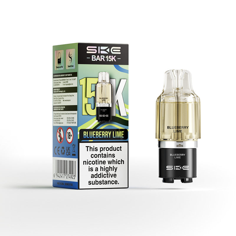 SKE Bar 15K 2ml prefilled pod with 10ml refill container