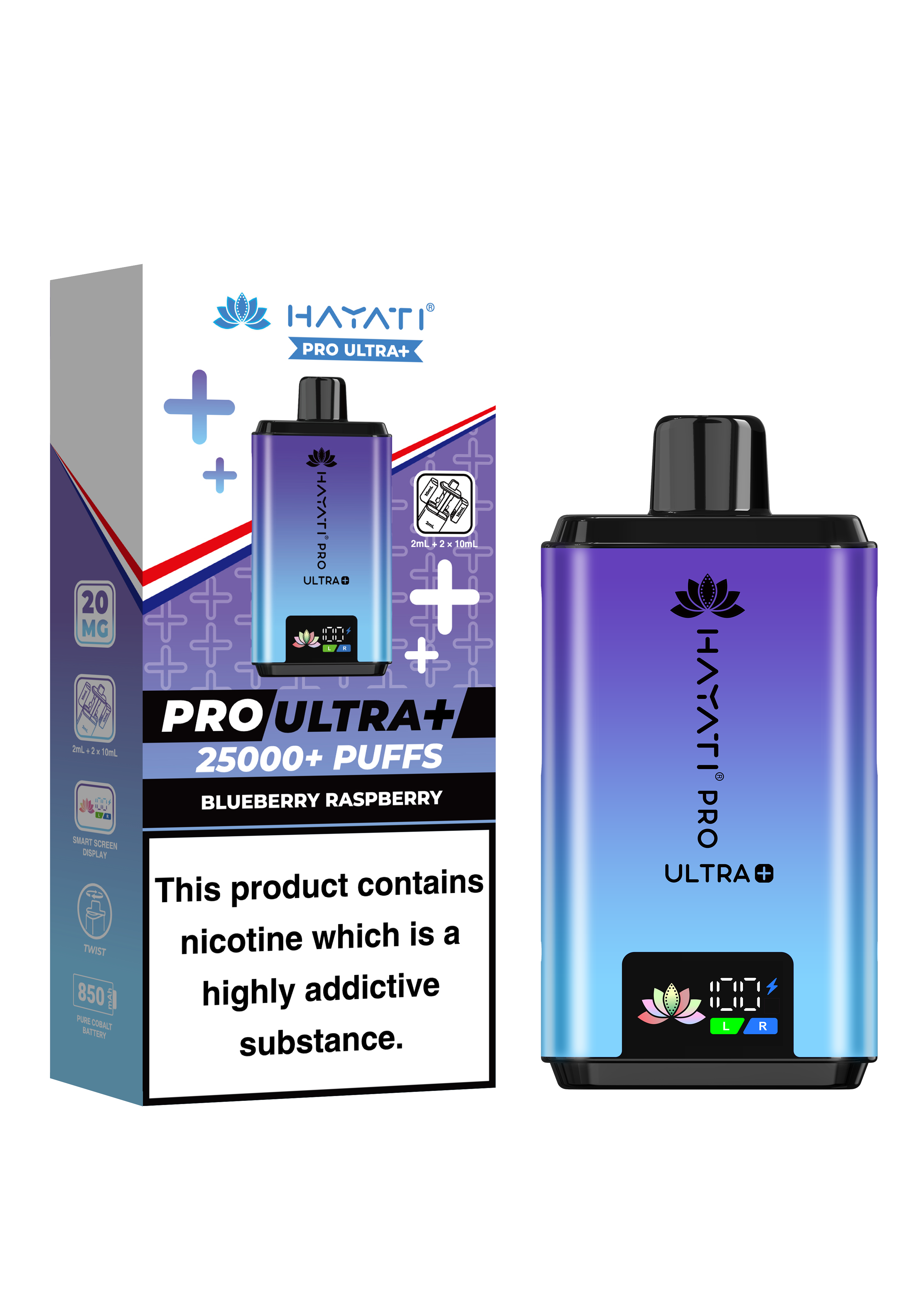 Hayati Pro Ultra Plus 25K prefilled pod kit rechargeable vape