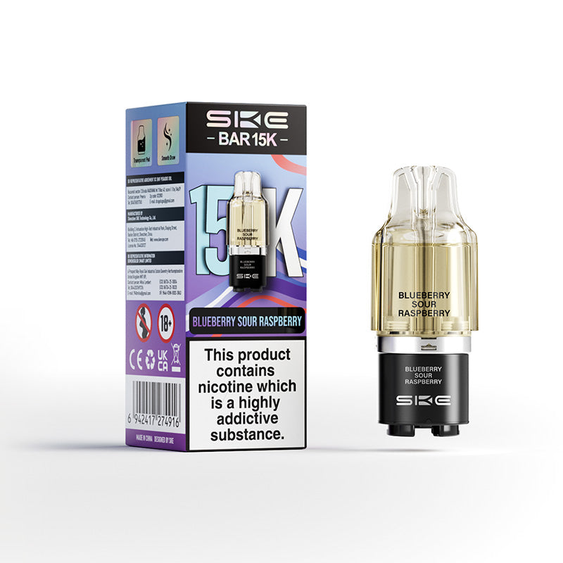 SKE Bar 15K 2ml prefilled pod with 10ml refill container