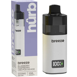 Hurb Breeze CBD + CBG pod device with pre-filled pod