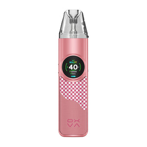OXVA NeXLIM vape pod kit in Chequered Pink with side airflow slider visible