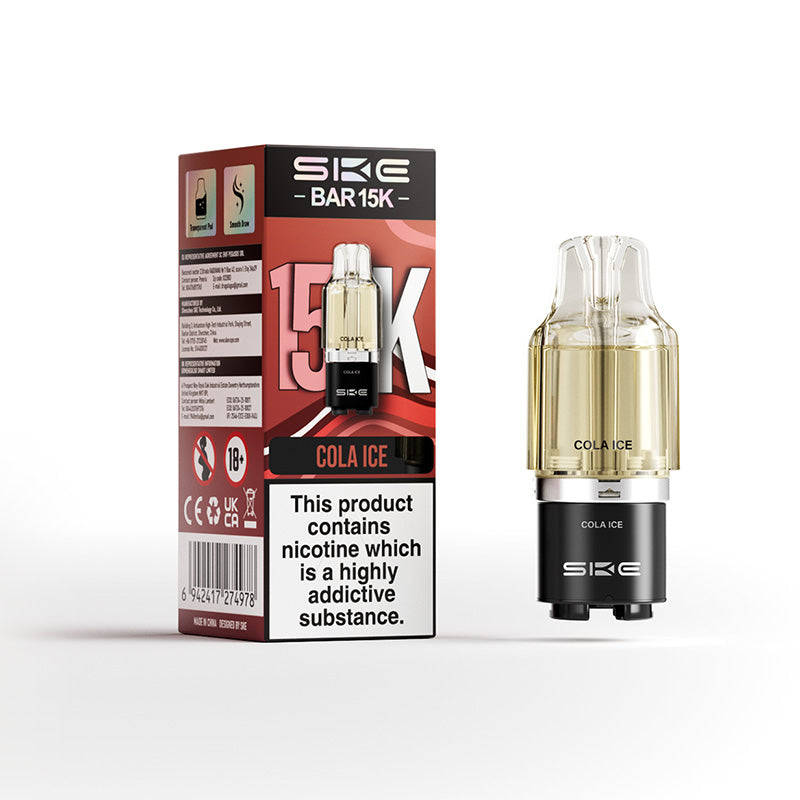 SKE Bar 15K 2ml prefilled pod with 10ml refill container