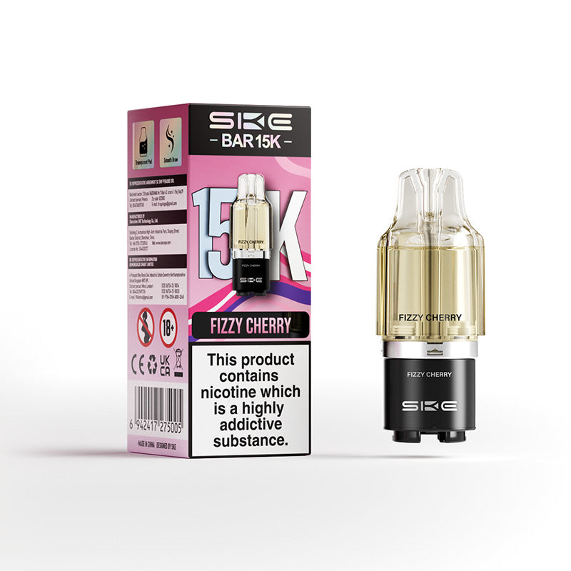 SKE Bar 15K 2ml prefilled pod with 10ml refill container
