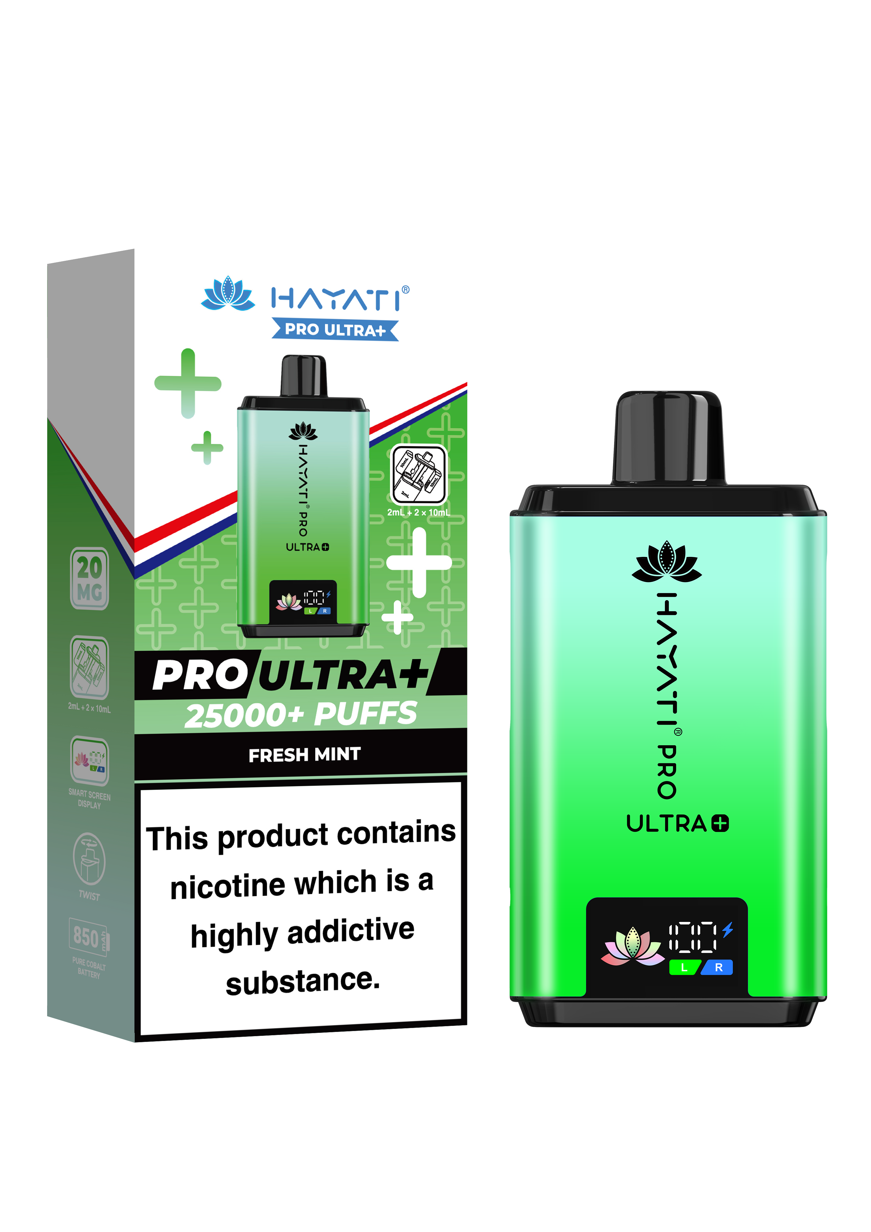 Hayati Pro Ultra Plus 25K prefilled pod kit rechargeable vape