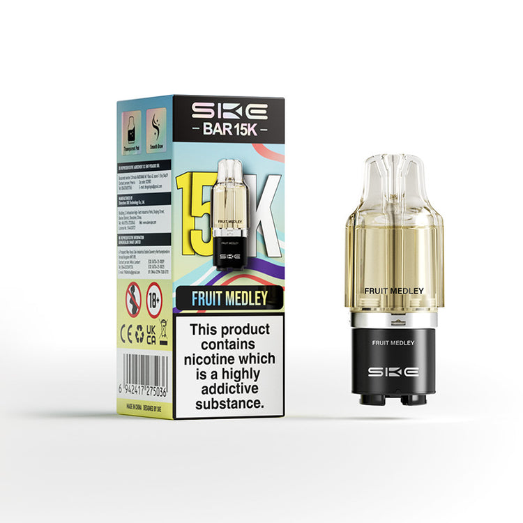 SKE Bar 15K 2ml prefilled pod with 10ml refill container