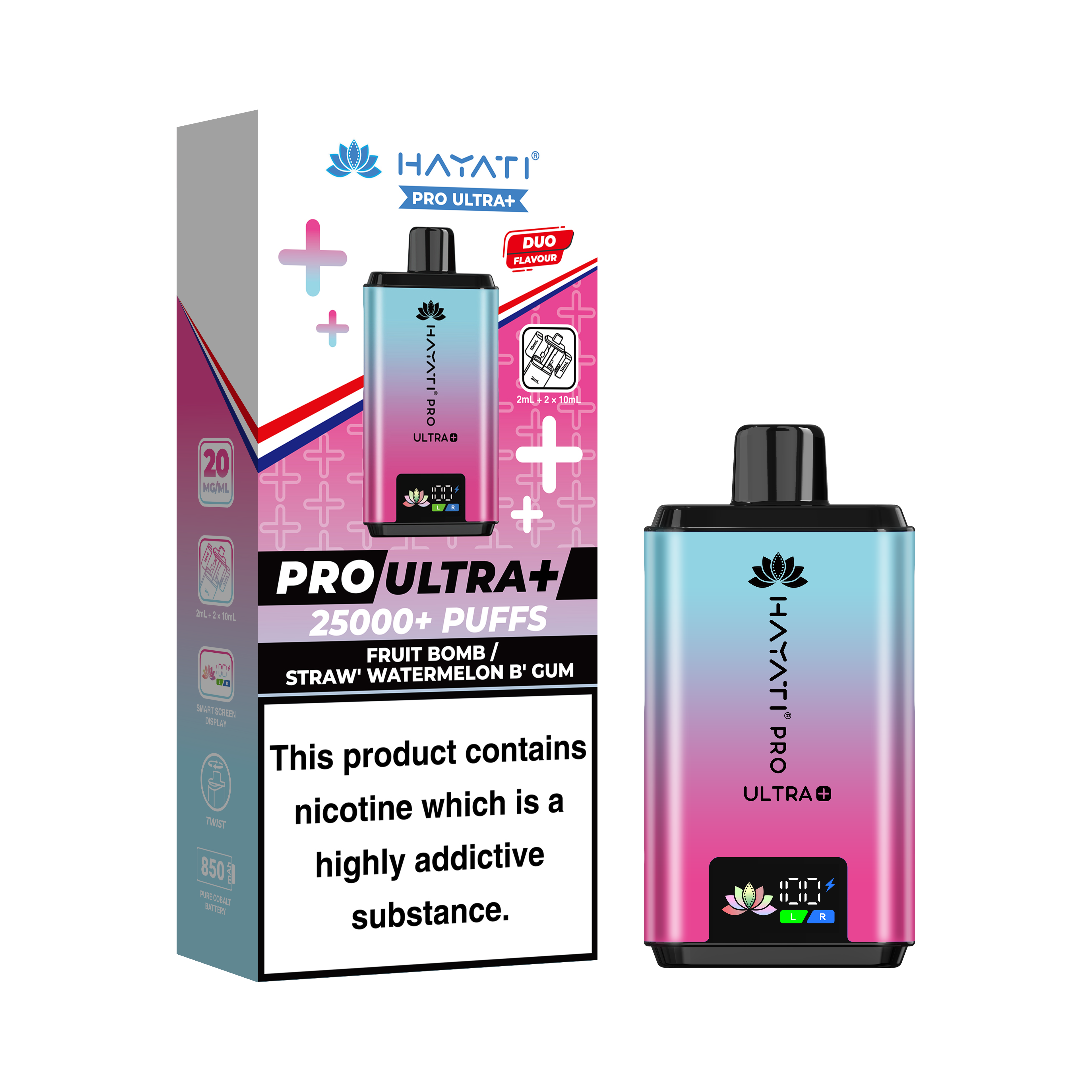 Hayati Pro Ultra Plus 25K prefilled pod kit rechargeable vape