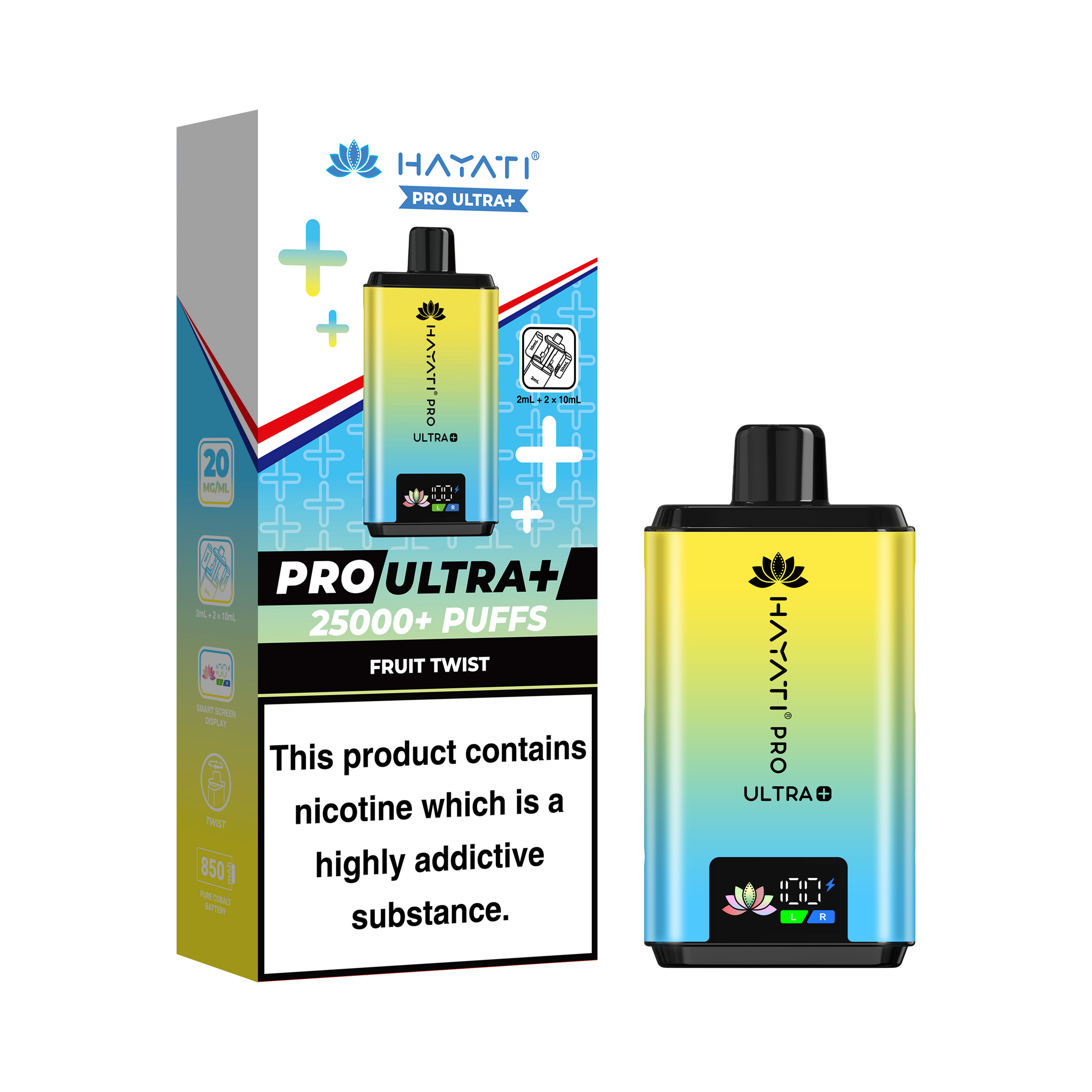 Hayati Pro Ultra Plus 25K prefilled pod kit rechargeable vape