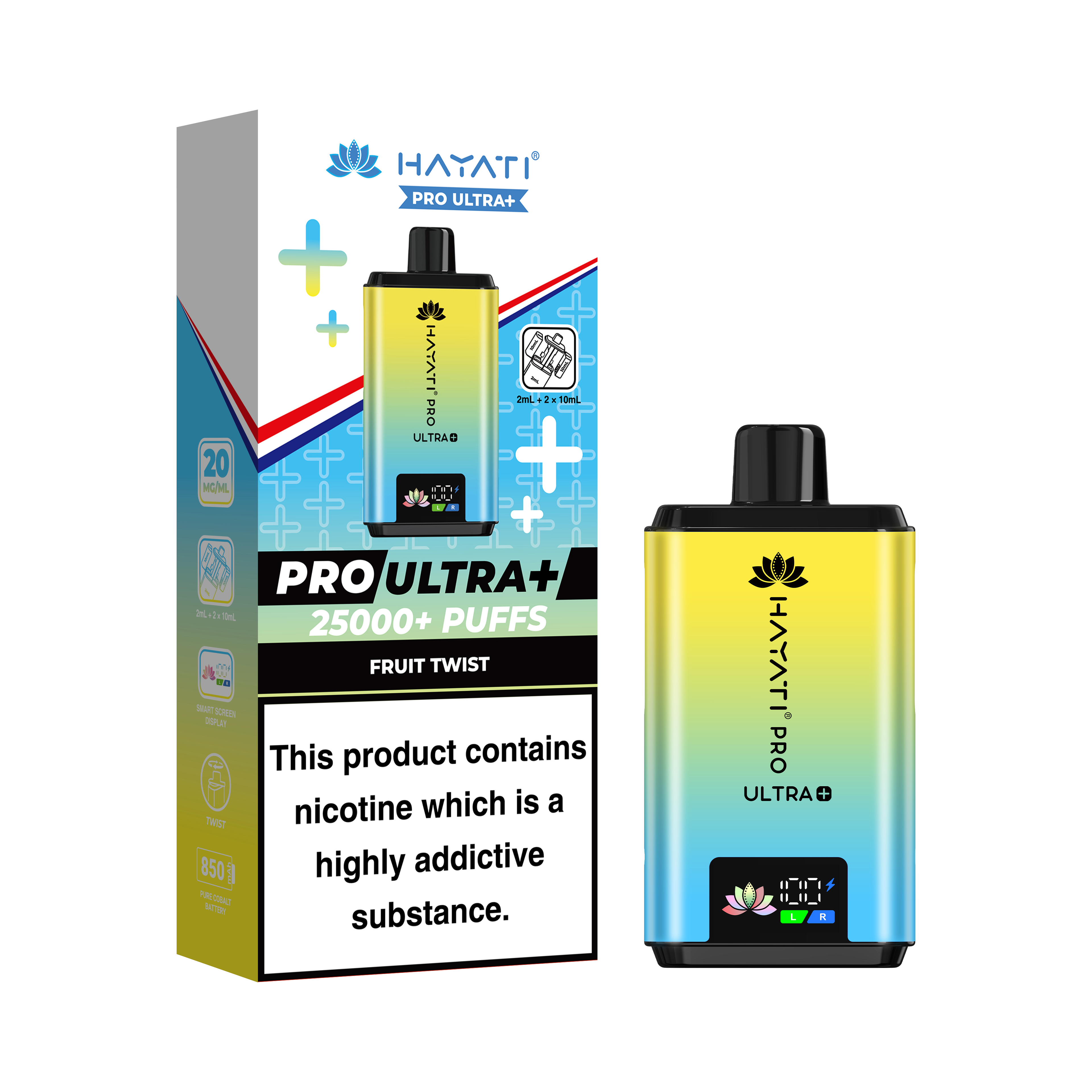 Hayati Pro Ultra Plus 25K prefilled pod kit rechargeable vape