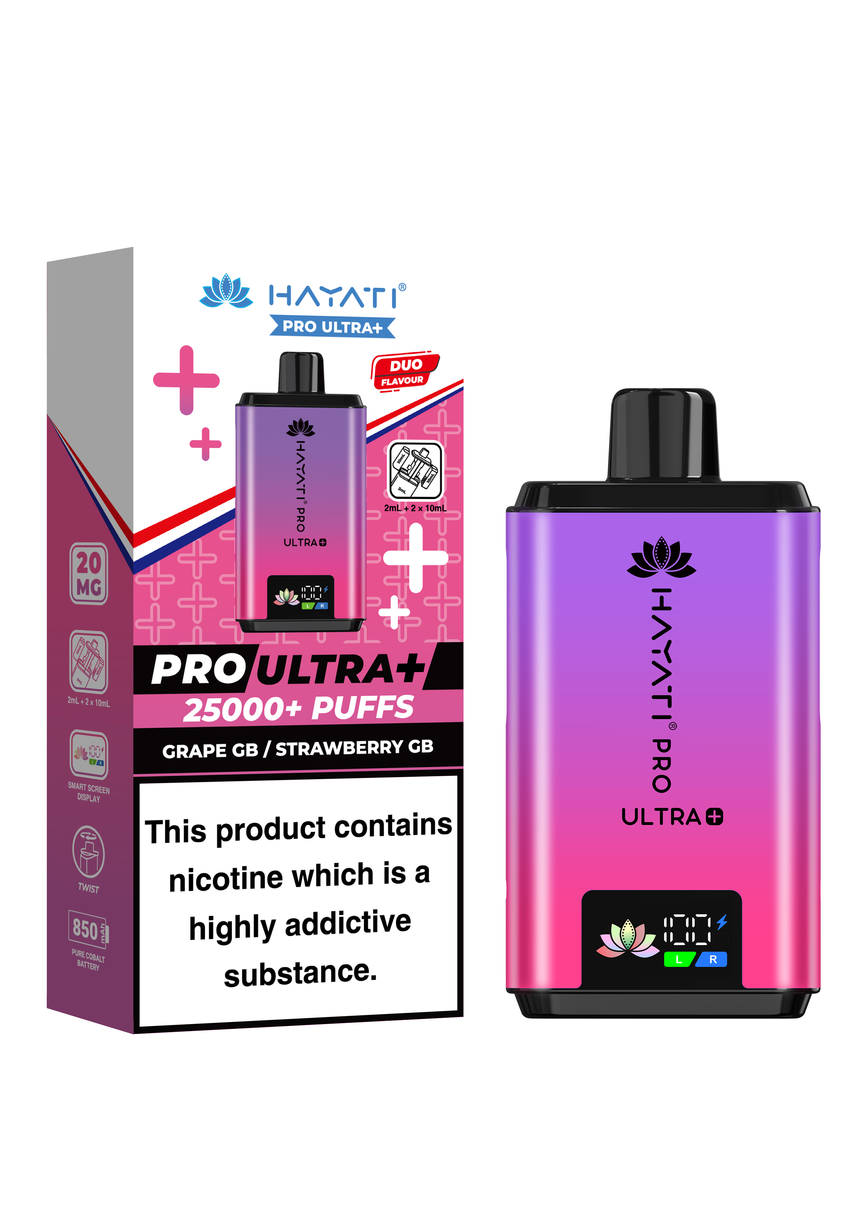 Hayati Pro Ultra Plus 25K prefilled pod kit rechargeable vape