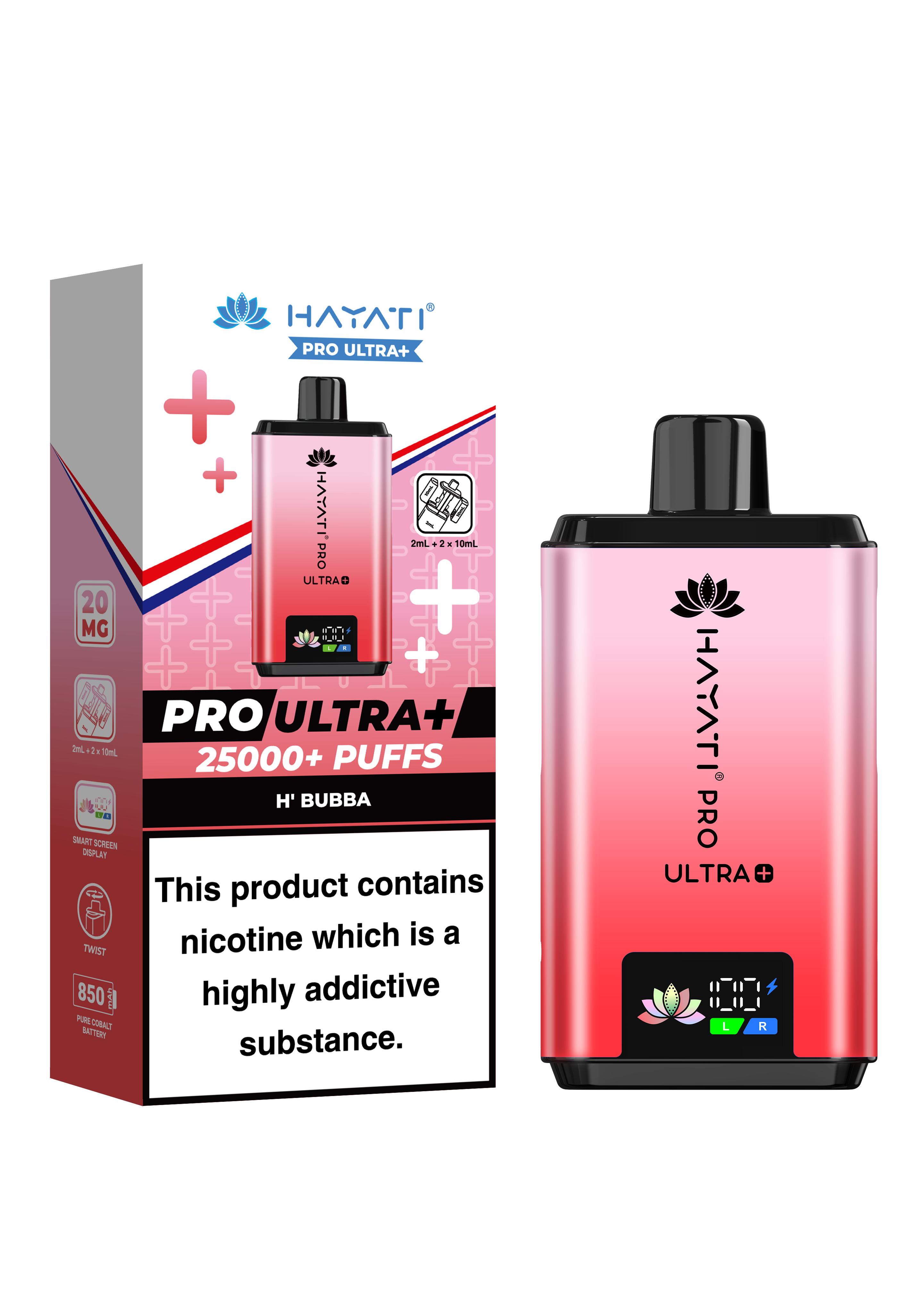 Hayati Pro Ultra Plus 25K prefilled pod kit rechargeable vape