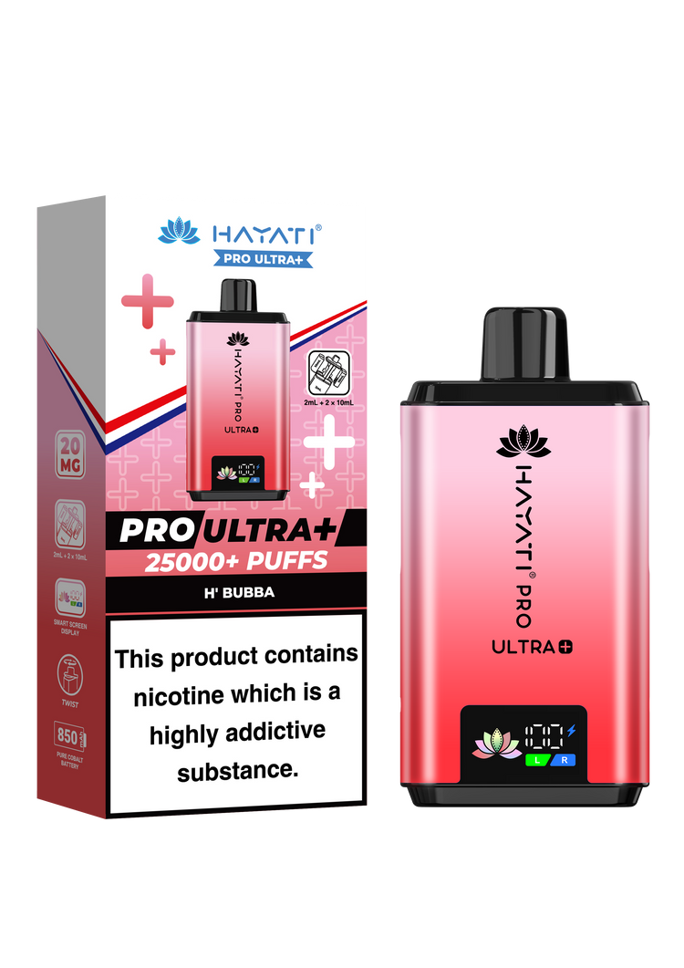 Hayati Pro Ultra Plus 25K prefilled pod kit rechargeable vape