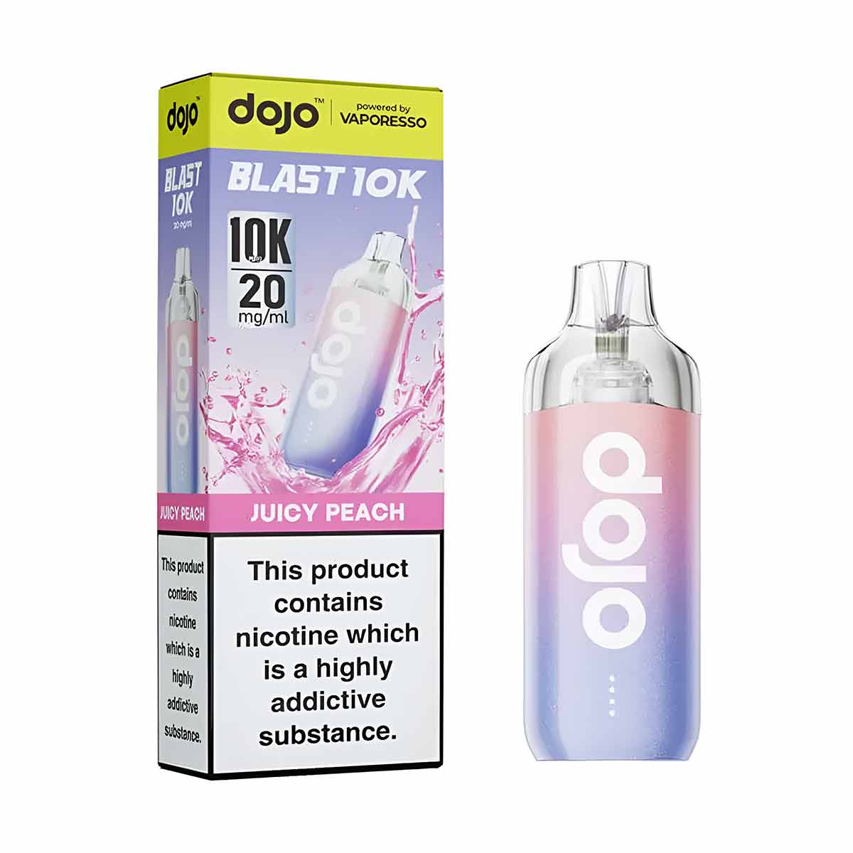 Vaporesso Dojo Blast 10K Prefilled Pod Kit Juicy Peach 20mg