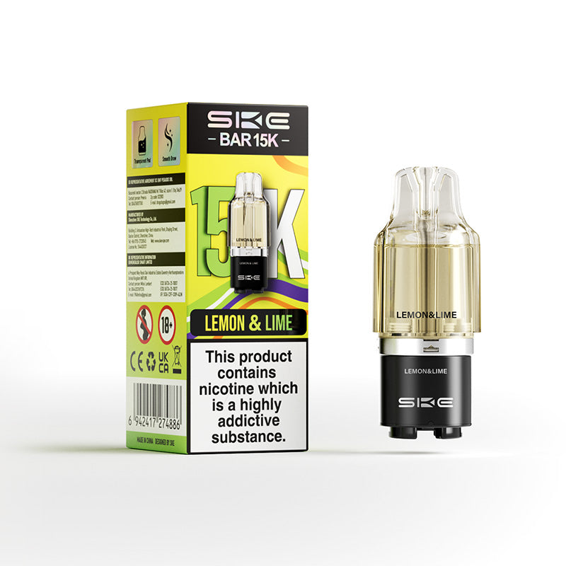 SKE Bar 15K 2ml prefilled pod with 10ml refill container