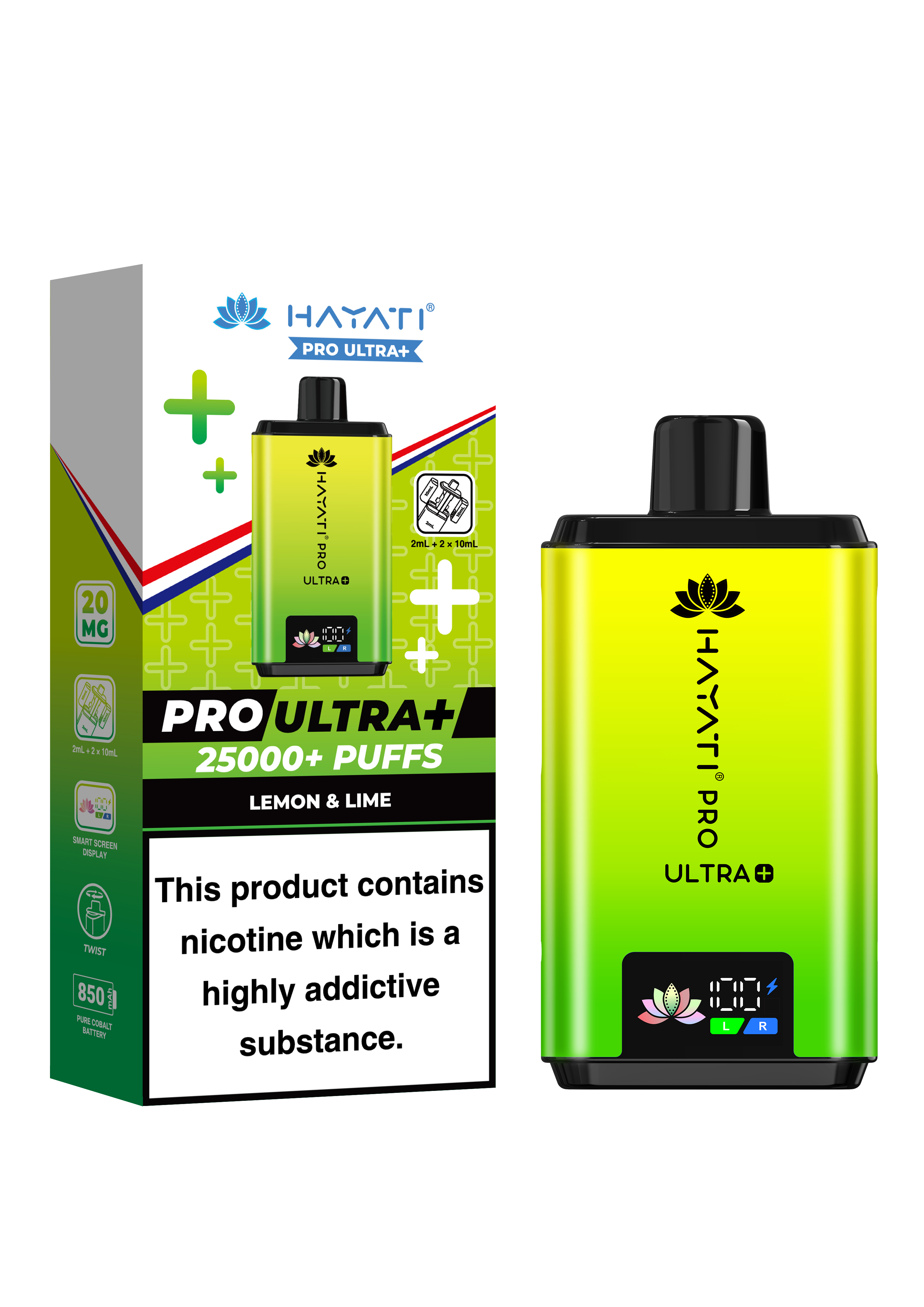 Hayati Pro Ultra Plus 25K prefilled pod kit rechargeable vape