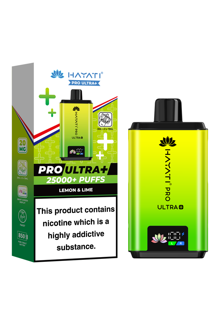 Hayati Pro Ultra Plus 25K prefilled pod kit rechargeable vape
