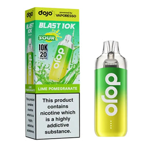 Vaporesso Dojo Blast 10K Prefilled Pod Kit Lime Pomegranate 20mg