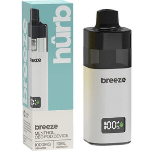 Hurb Breeze CBD + CBG pod device with pre-filled pod