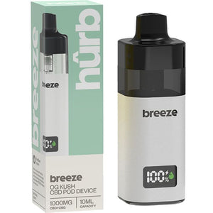 Hurb Breeze CBD + CBG pod device with pre-filled pod