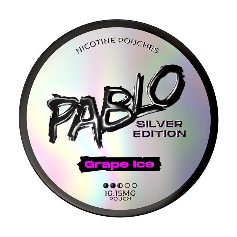 Pablo Silver Edition tobacco-free nicotine pouches with 20 pouches per can