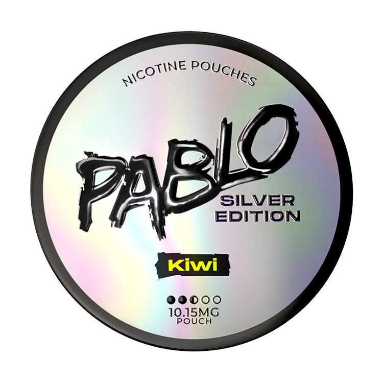 Pablo Silver Edition tobacco-free nicotine pouches with 20 pouches per can