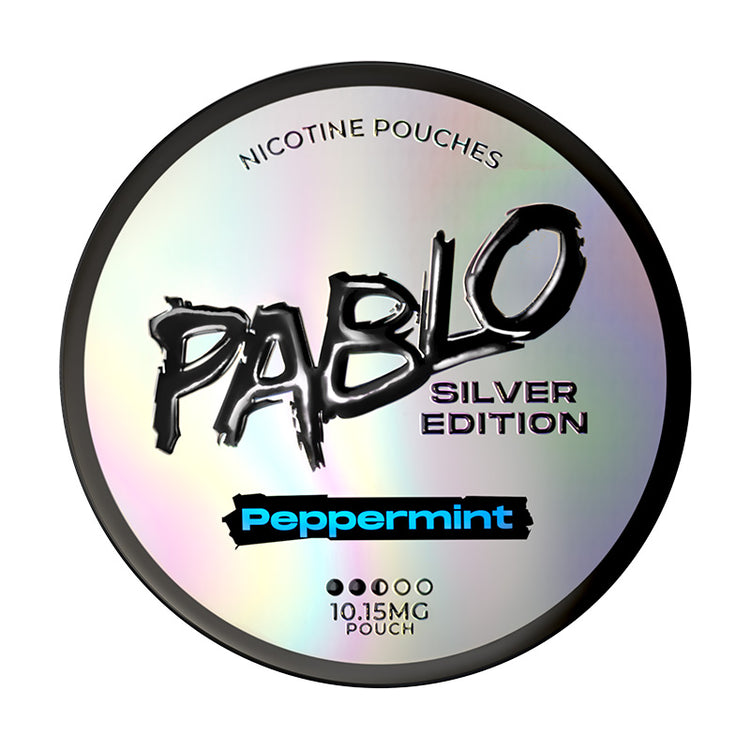 Pablo Silver Edition tobacco-free nicotine pouches with 20 pouches per can