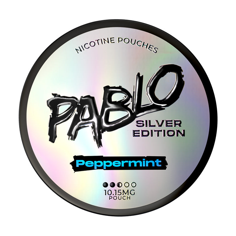 Pablo Silver Edition tobacco-free nicotine pouches with 20 pouches per can