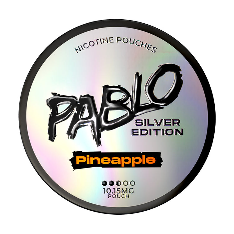 Pablo Silver Edition tobacco-free nicotine pouches with 20 pouches per can