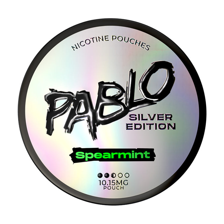 Pablo Silver Edition tobacco-free nicotine pouches with 20 pouches per can