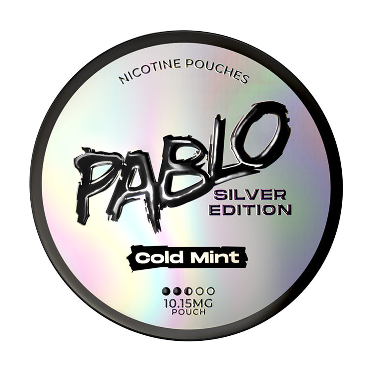 Pablo Silver Edition tobacco-free nicotine pouches with 20 pouches per can