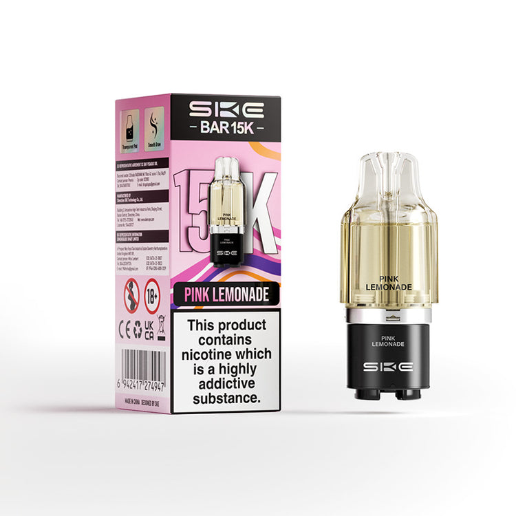 SKE Bar 15K 2ml prefilled pod with 10ml refill container