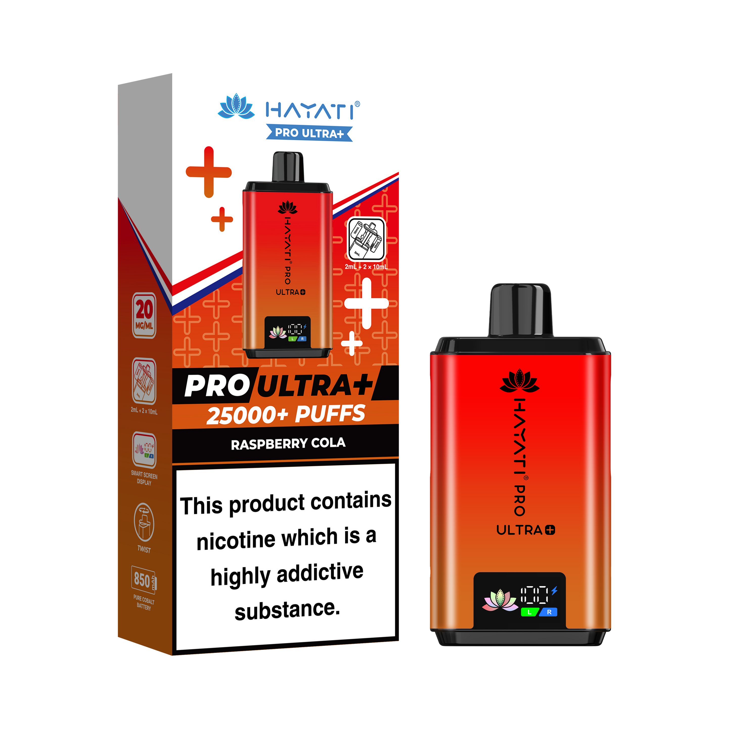 Hayati Pro Ultra Plus 25K prefilled pod kit rechargeable vape