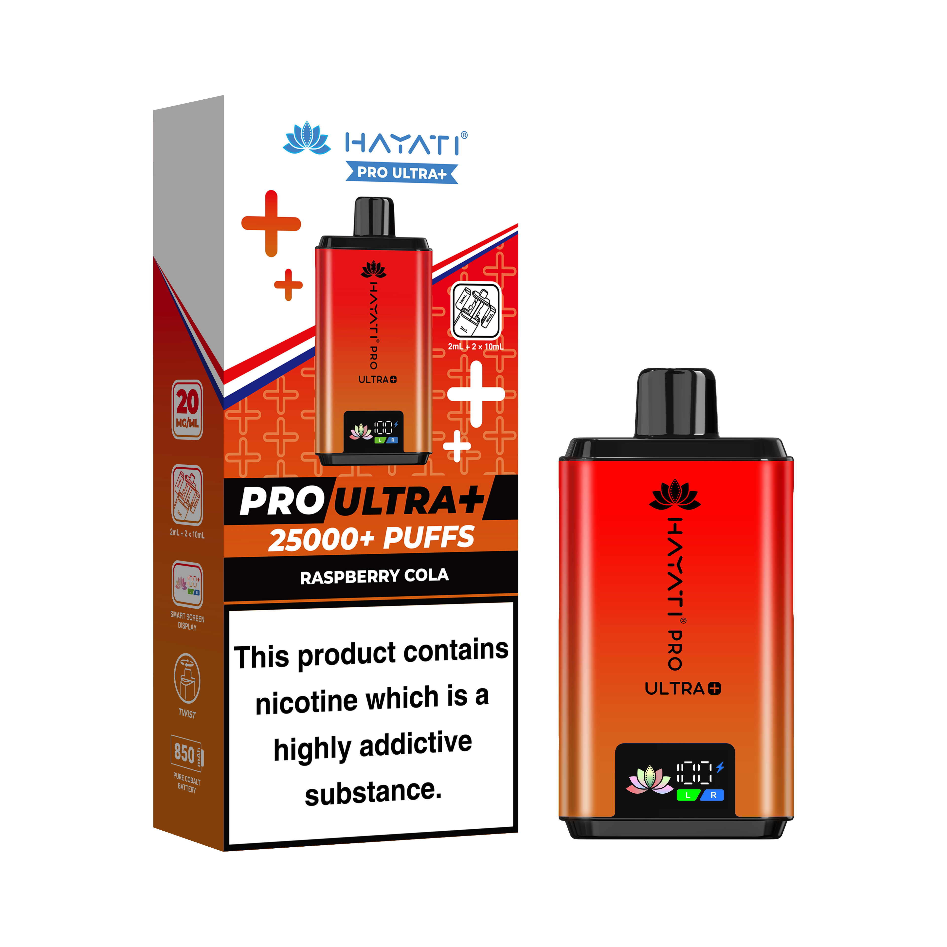 Hayati Pro Ultra Plus 25K prefilled pod kit rechargeable vape