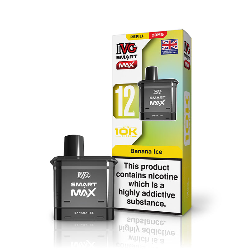 IVG Smart Max Replacement Pod – 20mg Nic Salt | 10,000 Puffs | 2ml Pod + 10ml Refill | 2 for £11.50
