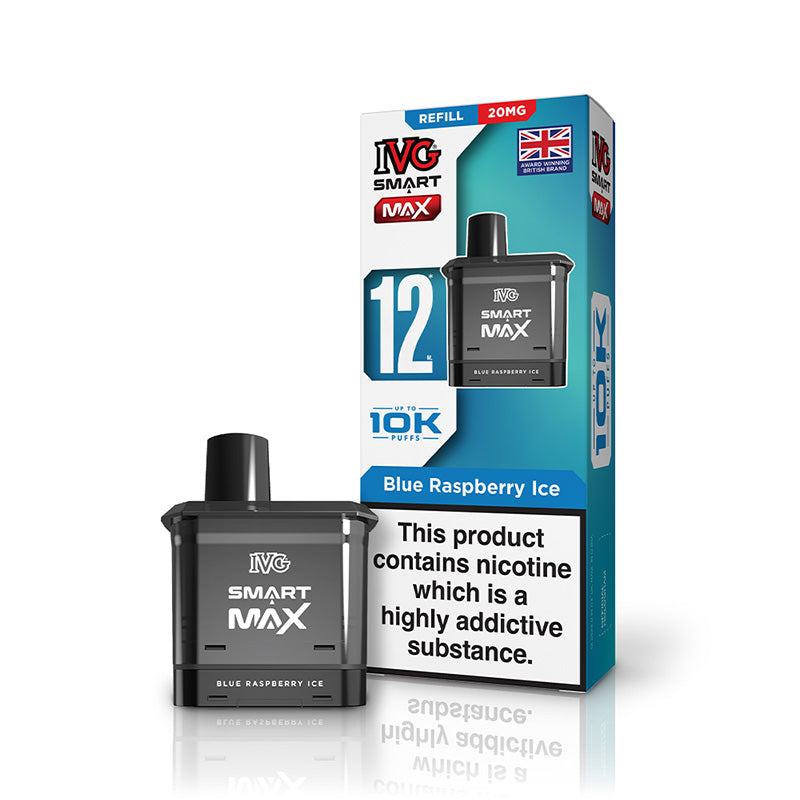 IVG Smart Max Replacement Pod – 20mg Nic Salt | 10,000 Puffs | 2ml Pod + 10ml Refill | 2 for £11.50
