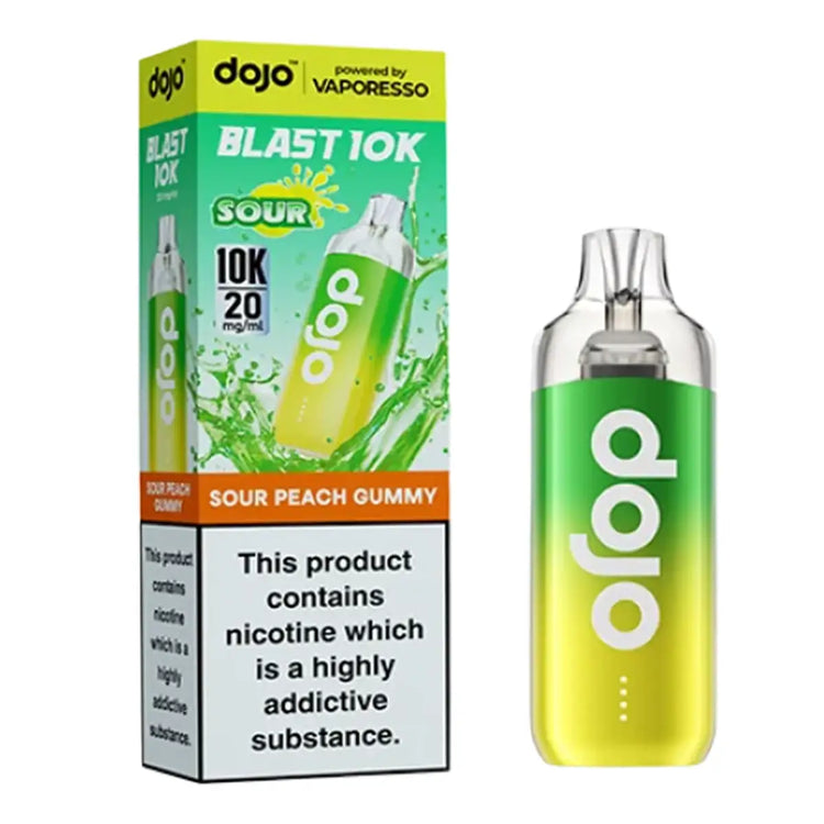 Vaporesso Dojo Blast 10K Prefilled Pod Kit Sour Peach Gummy 20mg
