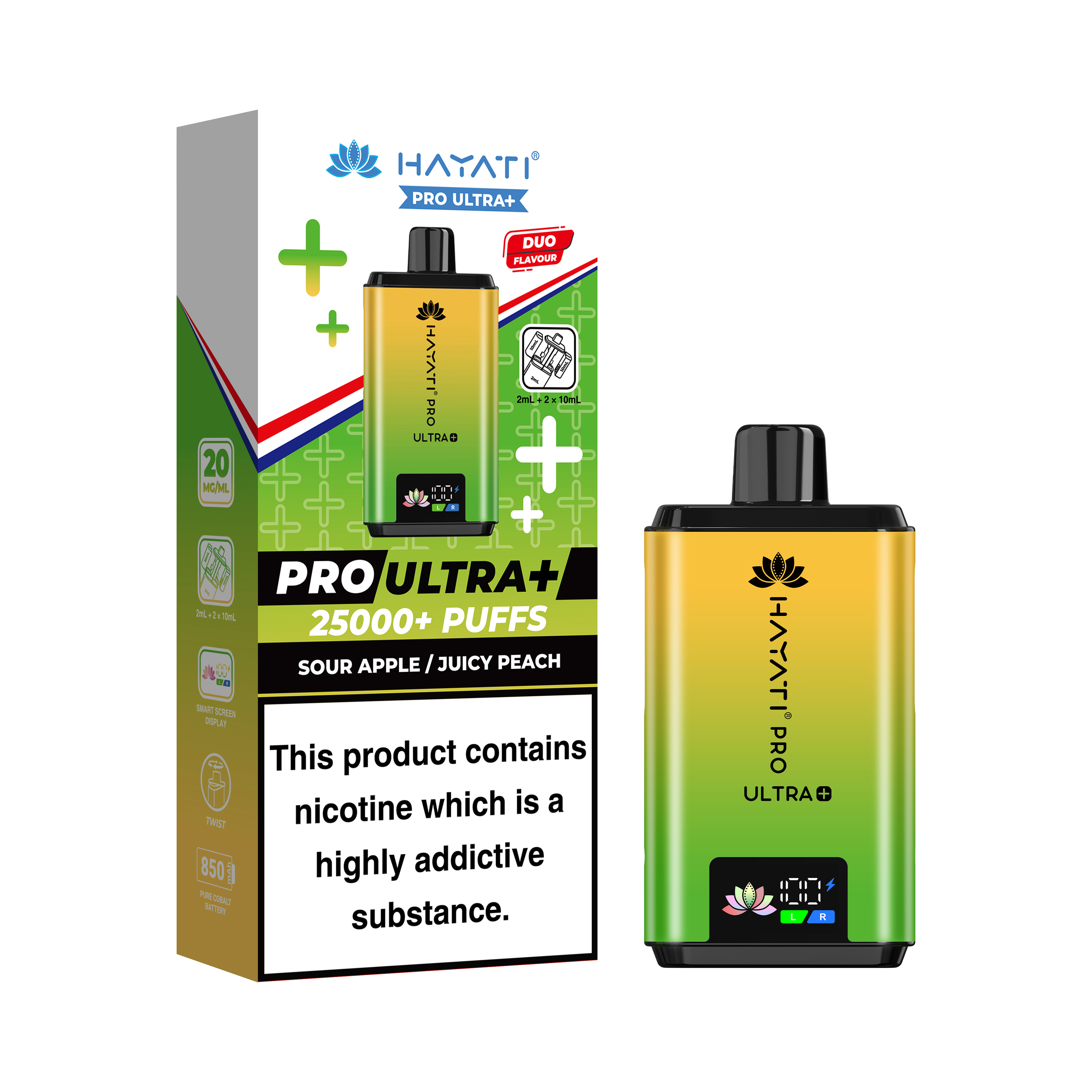 Hayati Pro Ultra Plus 25K prefilled pod kit rechargeable vape