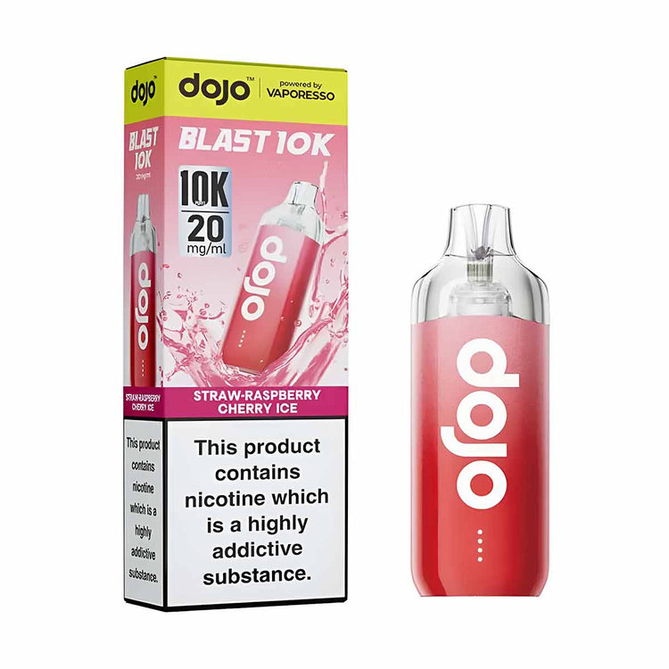 Vaporesso Dojo Blast 10K Prefilled Pod Kit Straw-Raspberry Cherry Ice 20mg