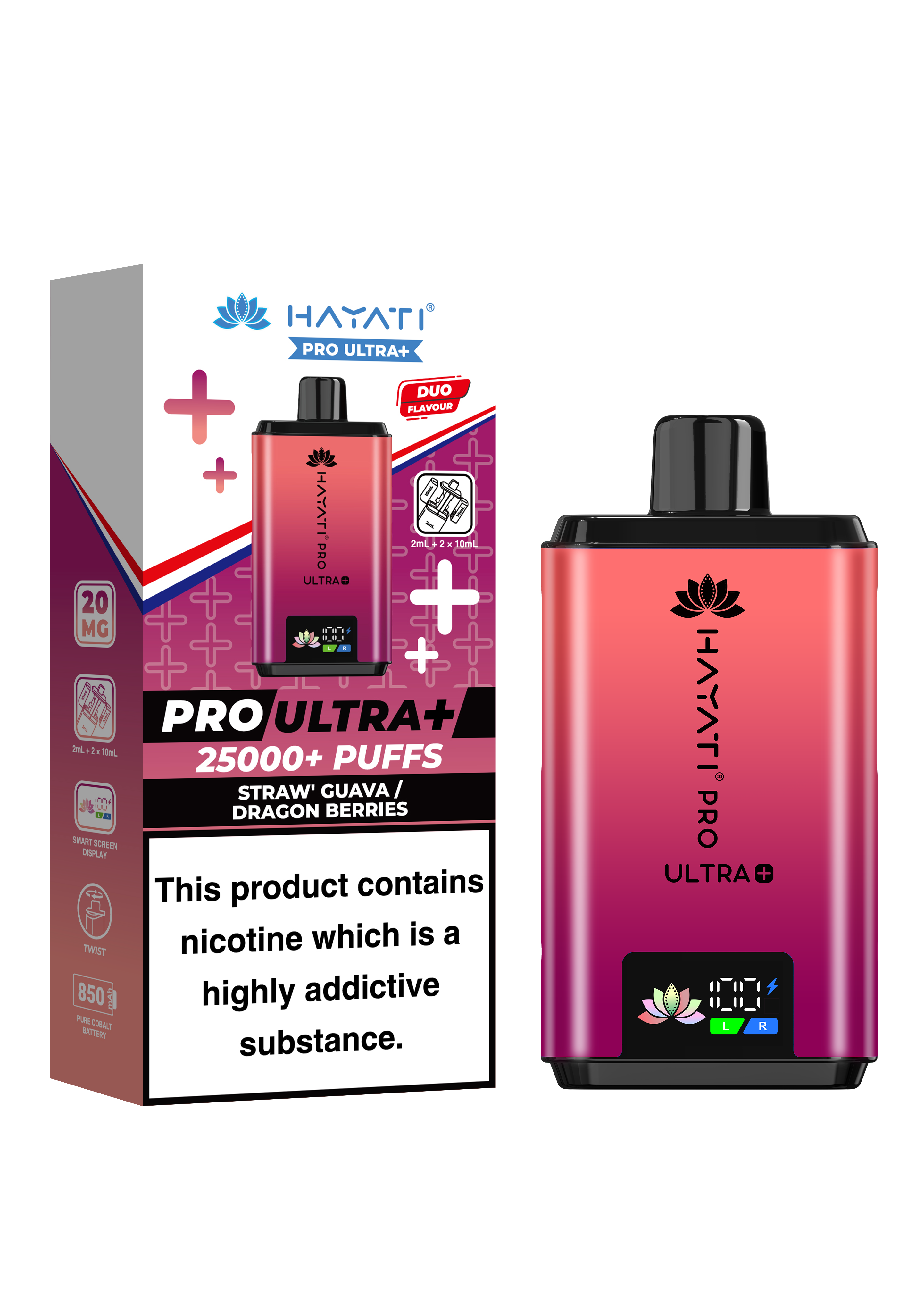 Hayati Pro Ultra Plus 25K prefilled pod kit rechargeable vape
