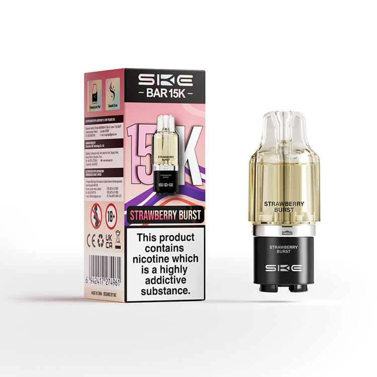 SKE Bar 15K 2ml prefilled pod with 10ml refill container