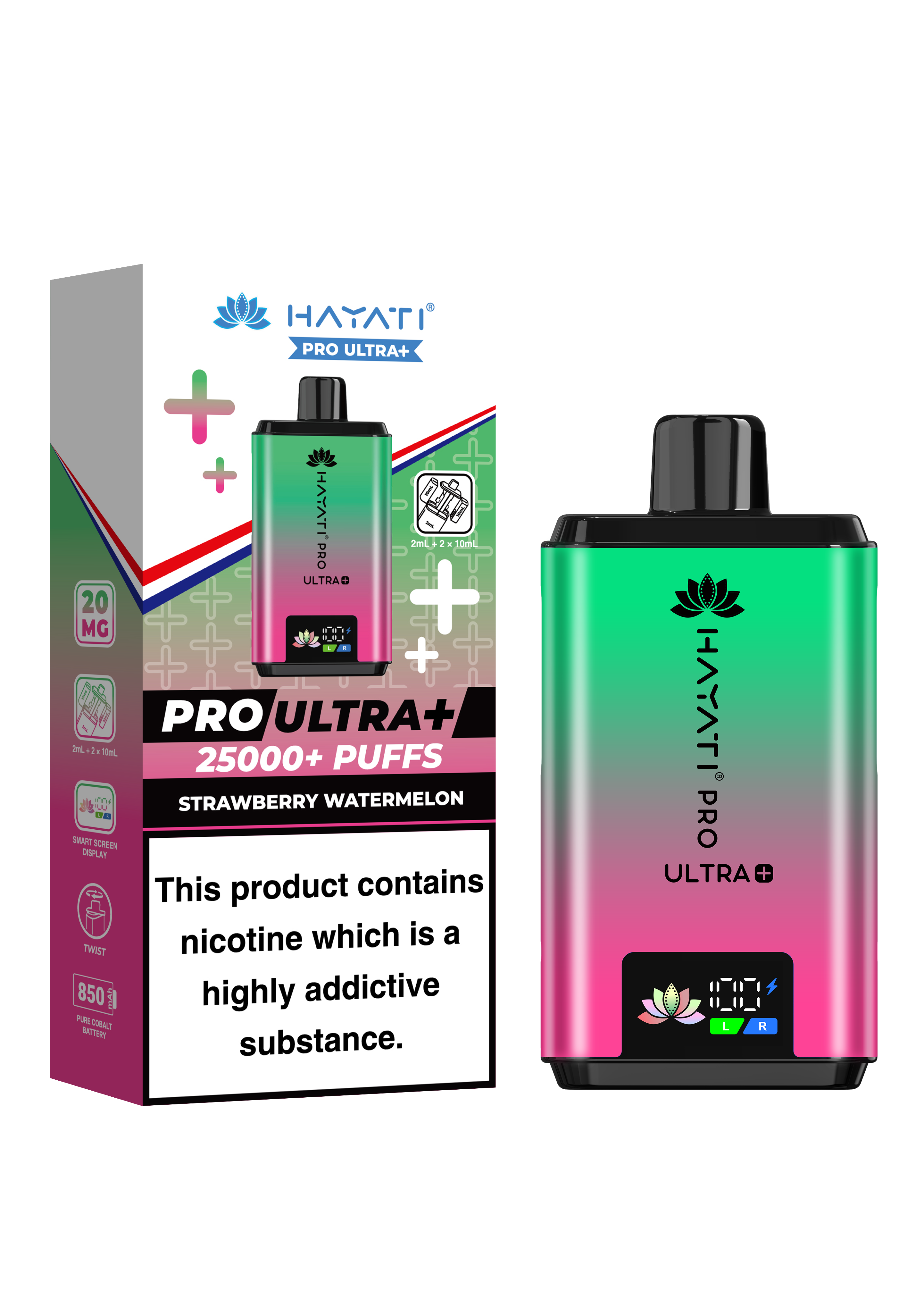 Hayati Pro Ultra Plus 25K prefilled pod kit rechargeable vape