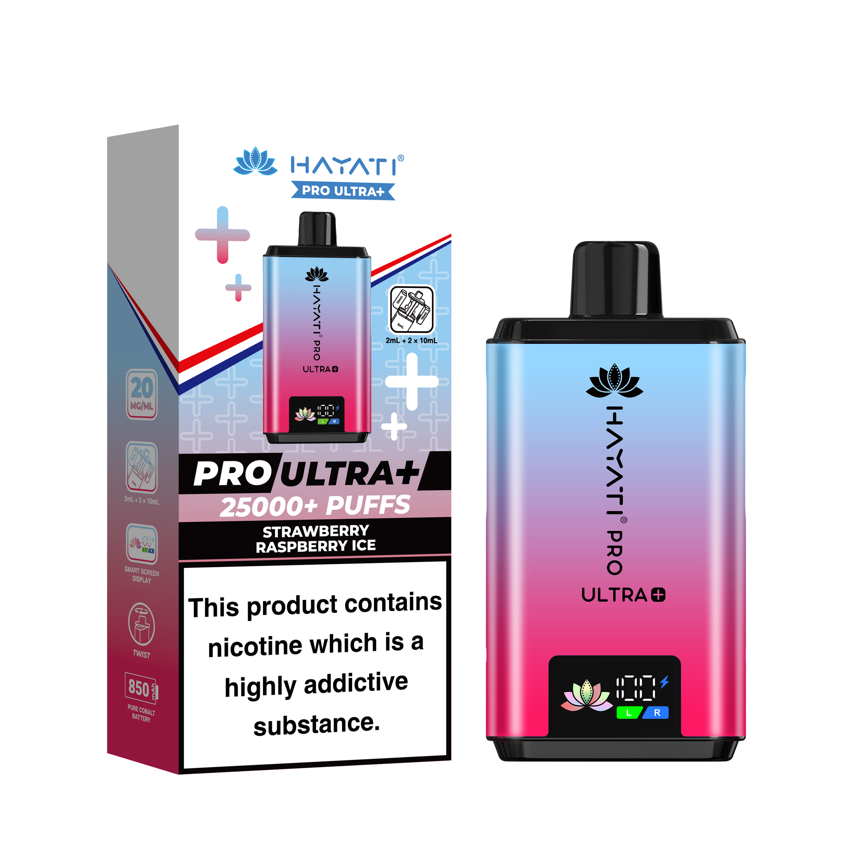 Hayati Pro Ultra Plus 25K prefilled pod kit rechargeable vape