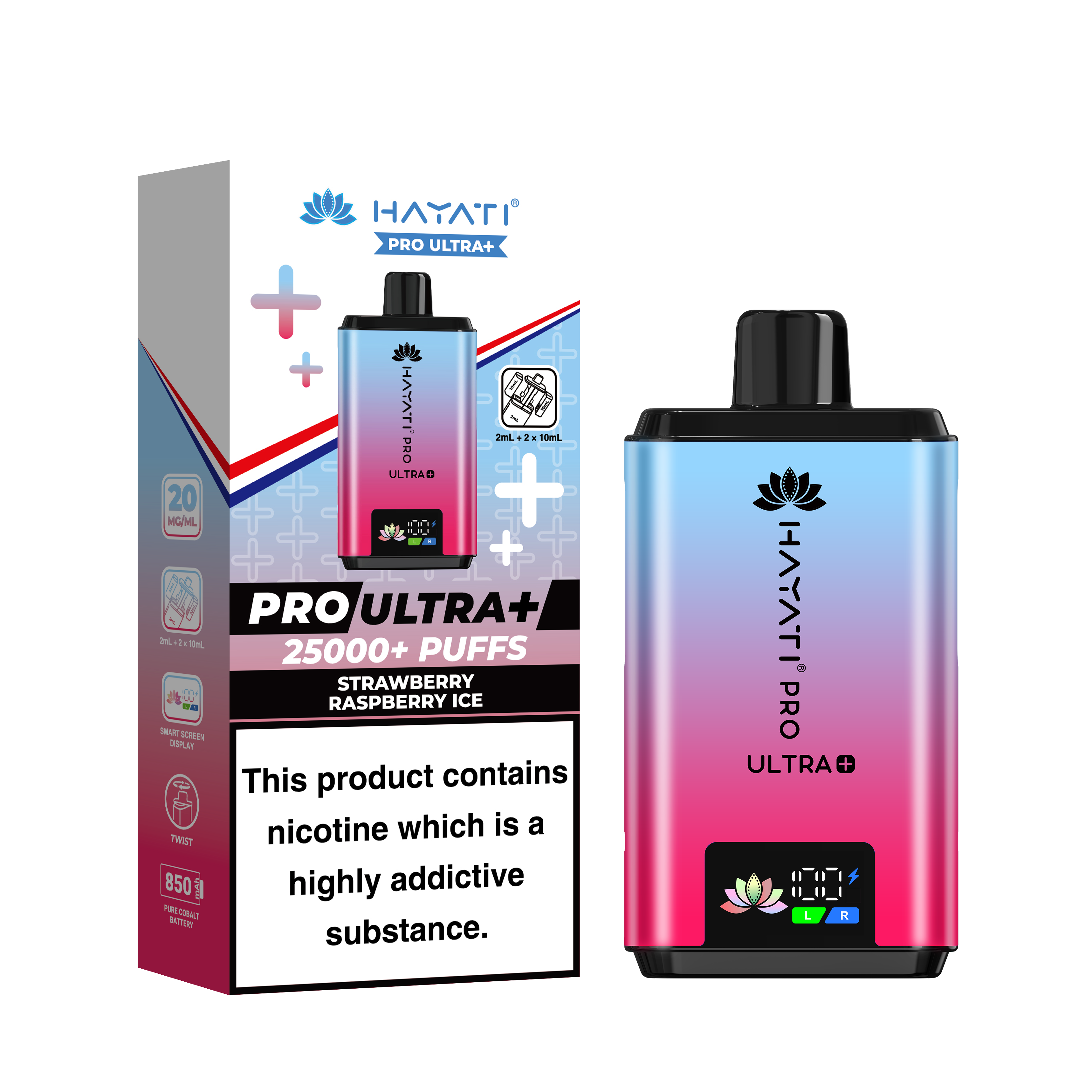 Hayati Pro Ultra Plus 25K prefilled pod kit rechargeable vape